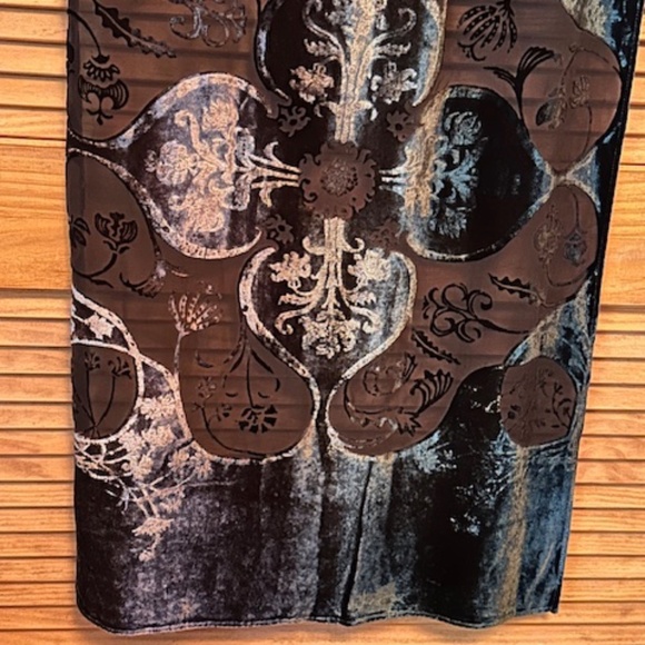 KEVIN O'BRIEN STUDIO VELVET/SILK/RAYON SCARF/WRAP - Picture 8 of 13
